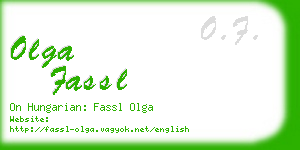 olga fassl business card